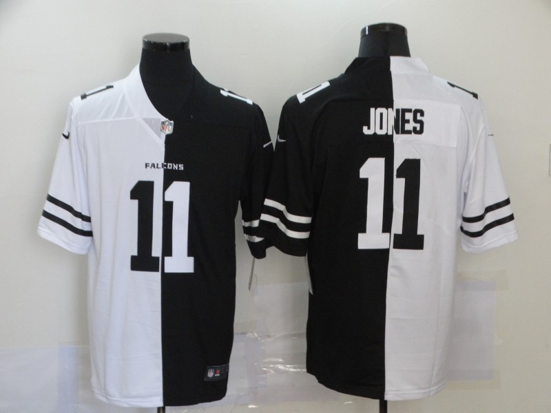 Men's Atlanta Falcons Julio Jones #11 Black/White Jersey